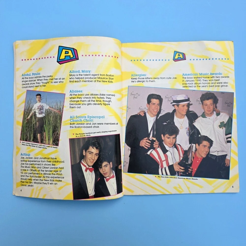 New Kids on the Block Magazine NKOTB New Kids A to Z 1991 Vintage